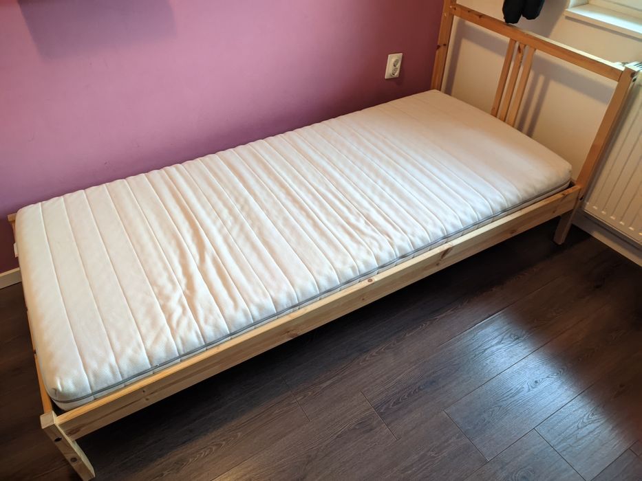 Pat IKEA cu saltea 90x200 cm