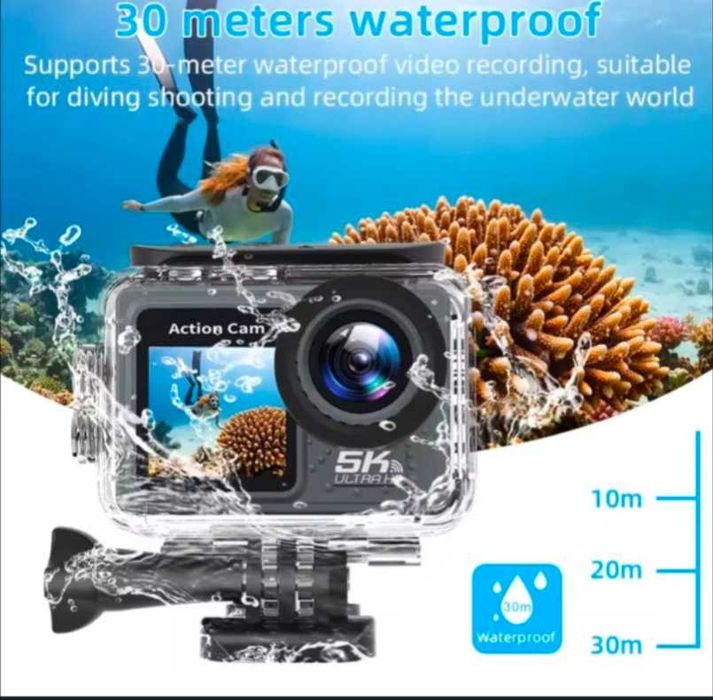 Action Camera 5k cu toate accesoriile posibile similar GoPro
