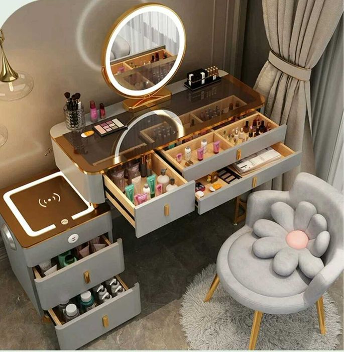 Туалетный столик для макияжа умный консольный столик трюмо с зеркалом