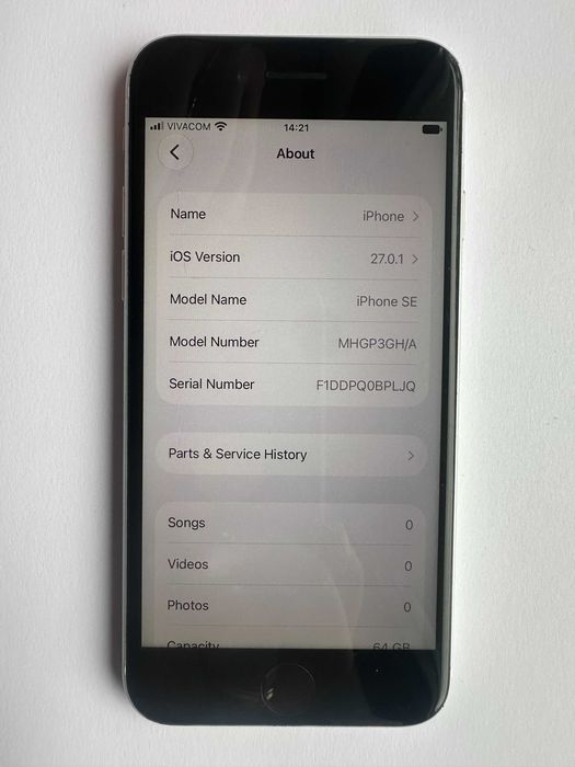 iPhone SE 2020 - БЯЛ - 64GB - Фабрично Отключен - НОВА БАТЕРИЯ !!!
