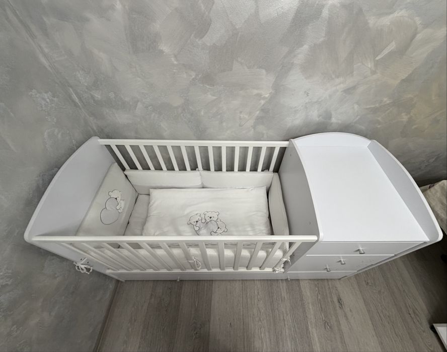 Timba patut din lemn transformabil Maxi Combi 60x120