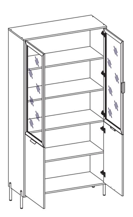 Продам новый шкаф витрина и комод
