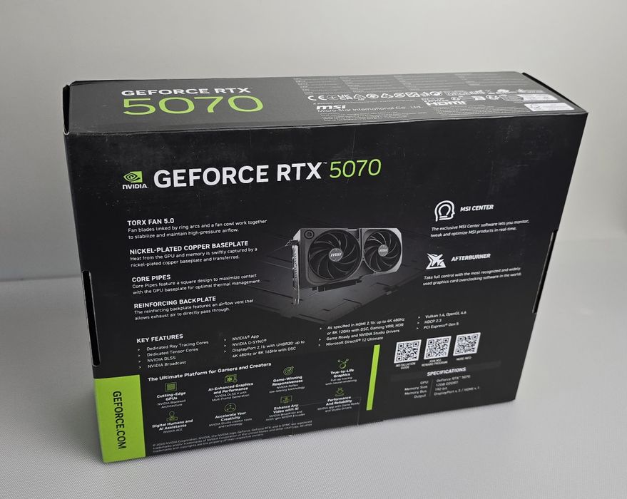 Видео карта MSI Shadow RTX 5070 12GB GDDR7 Nvidia GeForce