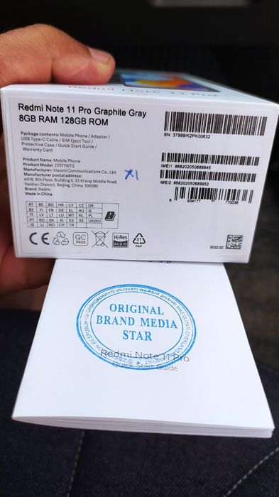 idel holatda Redmi Note 11 Pro telefon sotiladi