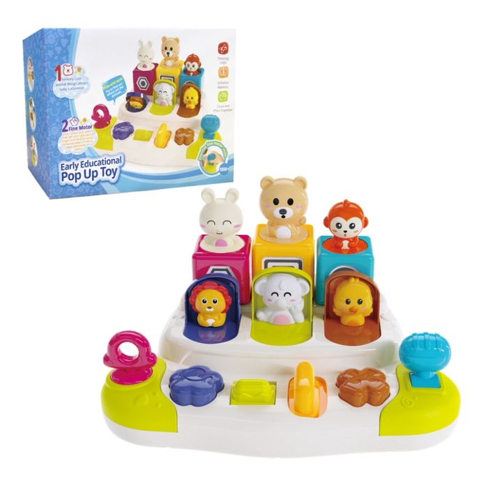 Изскачащи животни, бебешка играчка