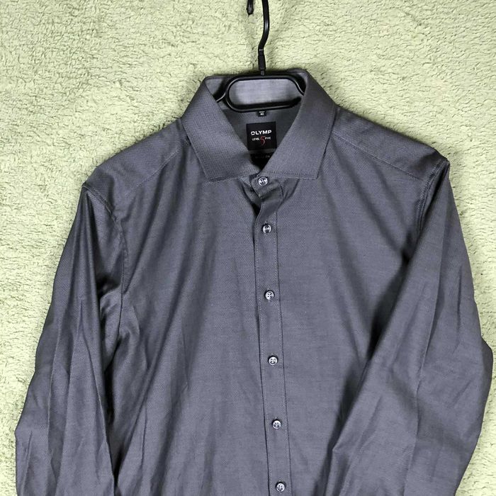 Cămașă OLYMP Gri Închis, Elegantă, Mărimea M-L