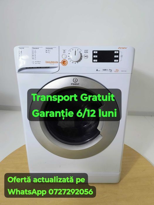 Masina de spalat rufe cu uscator INDESIT 9kg B291