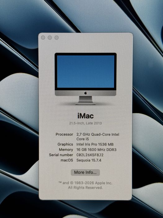 Настолен iMac 21.5” / i5 / 16GB RAM / 1TB + клавиатура подарък