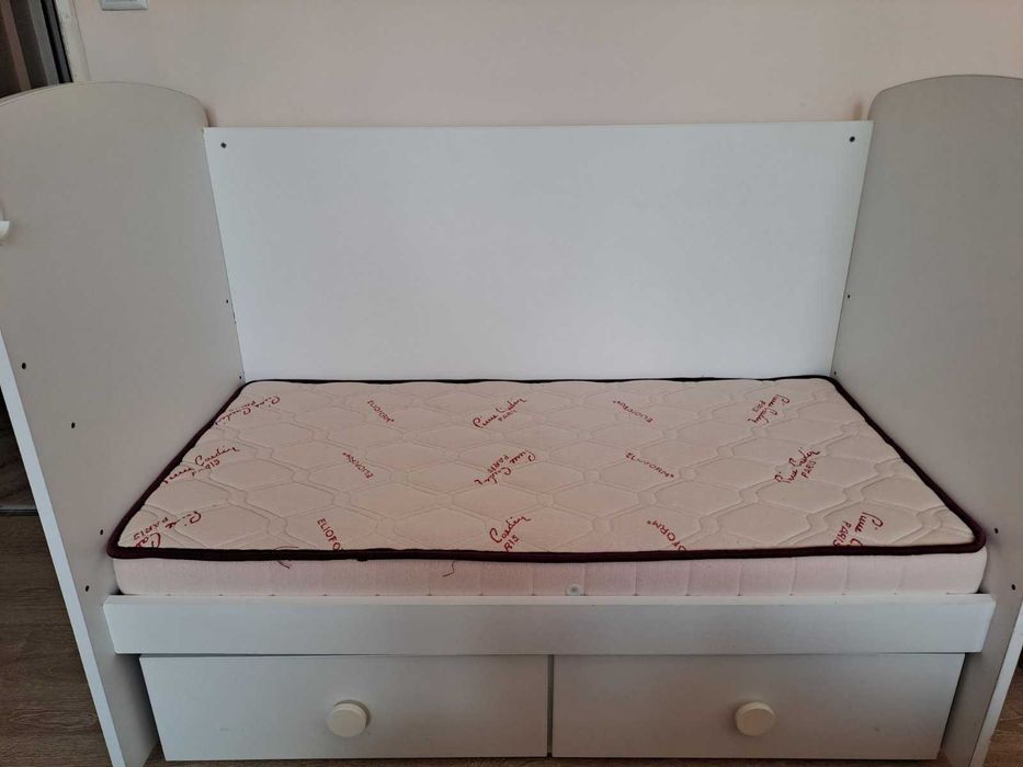 Детска дървена кошара Тони 120x60 с матрак Magniflex baby by Pierre Cardin 120x60x12