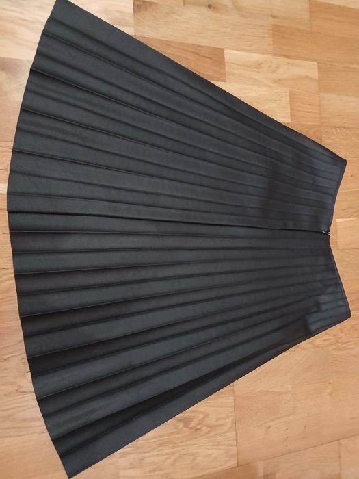 Fusta plisata, piele eco, 38, Fix Fashion