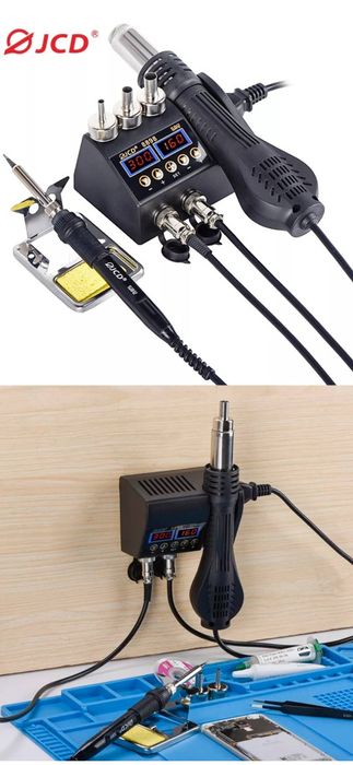 Паяльная станция фен пояльник компактный термо фен паяльник флюс паста