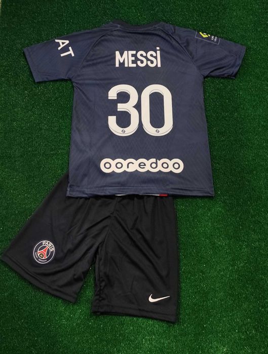Мъжки детски екип PSG детска мъжка фланелка футболна Messi Mbape  Нейм