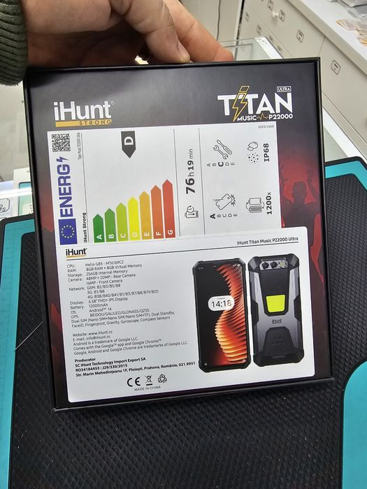 Ihunt Titan P22000 Ultra Music, 8/256 GB, Nou, 2 ani garanție
