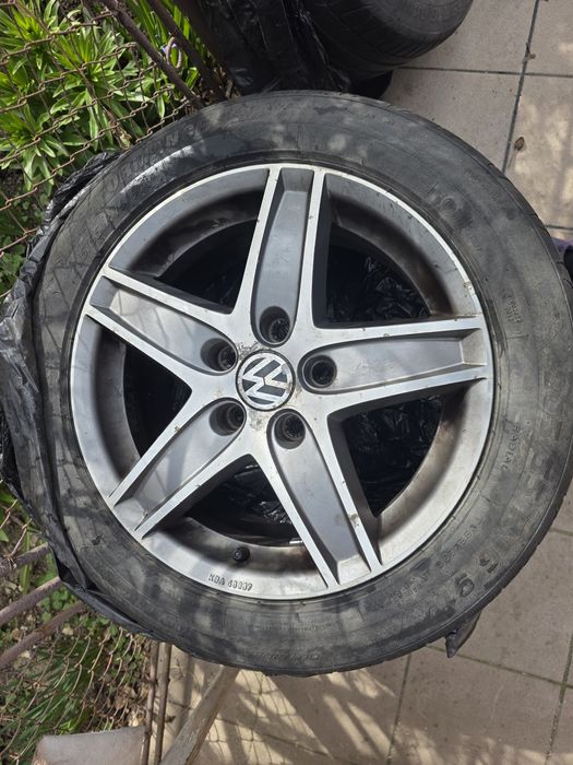 Jante originale VW 16” 5x112 + anvelope vara 205/55 R16 – stare excele