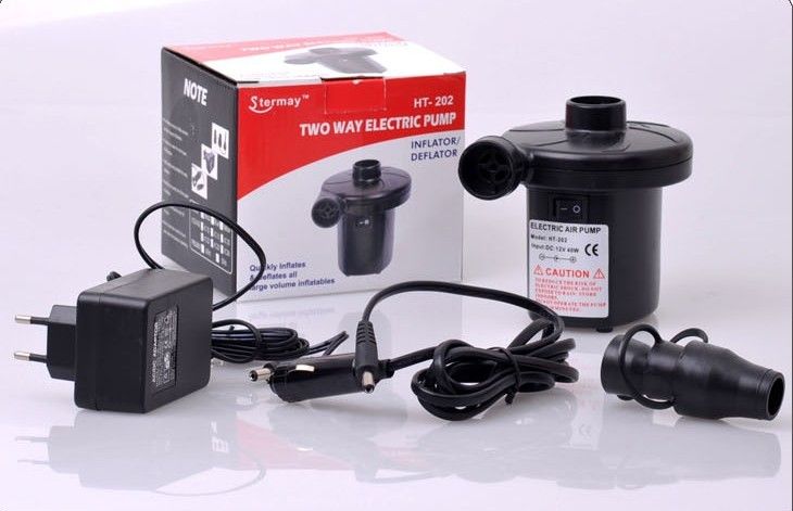 Насос 2 в 1: HT-202 (220 V / 12 V)/ для лодок ПВХ и матрасов!