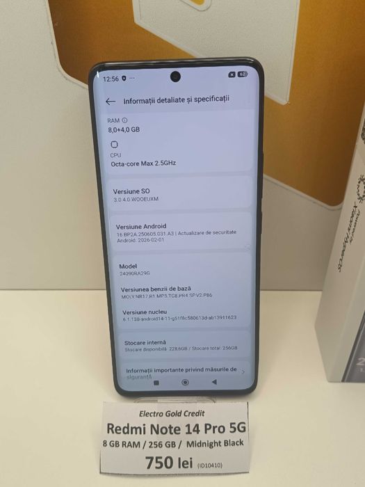 Xiaomi Redmi Note 14 Pro 5G 8GB RAM/256GB/Midnight Black ID10410