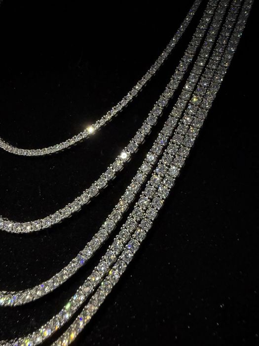 Colier Tennis Cu Diamante VVS1 Moissanite din Argint 925 & 18k Vermeil