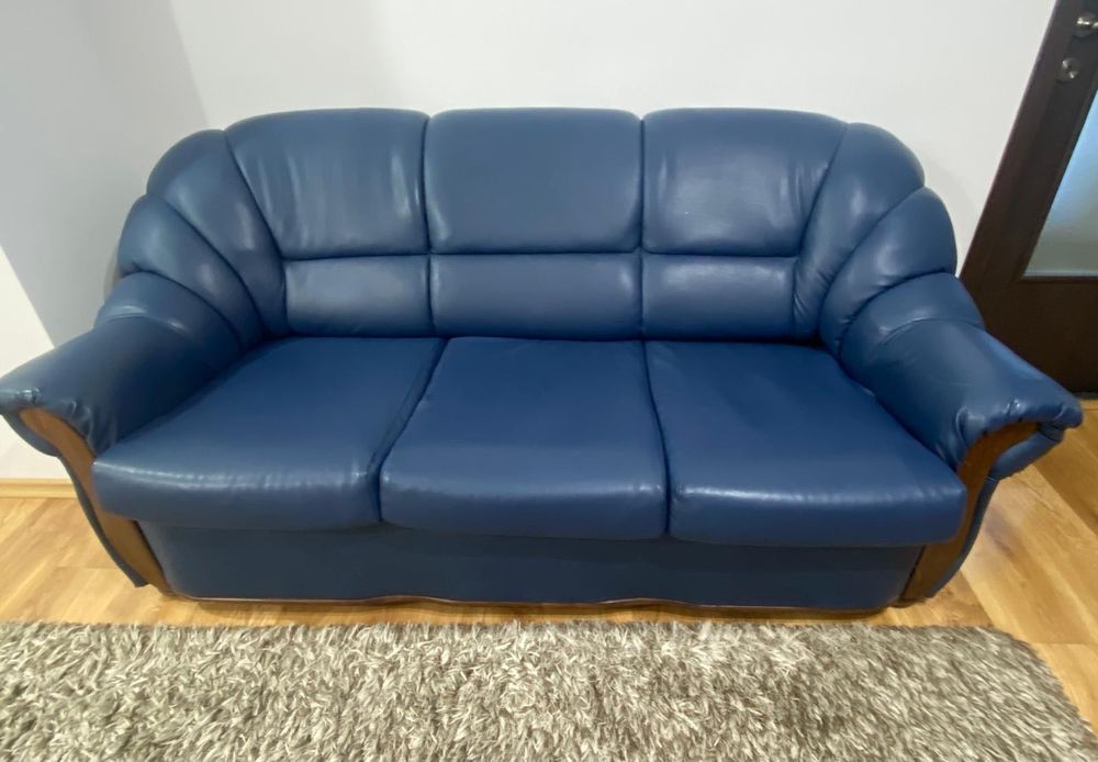 Set de două canapele albastre