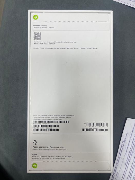 Iphone 17 pro maх512gb с гарантией