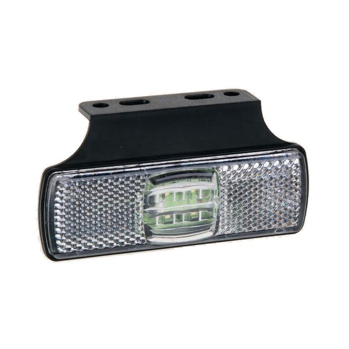 Lampa gabarit auto BestAutoVest 12V/ 24V cu LED, dreptunghiulara Alba, 97x30x12mm, cu cablu, cu suport fixare, 1 buc