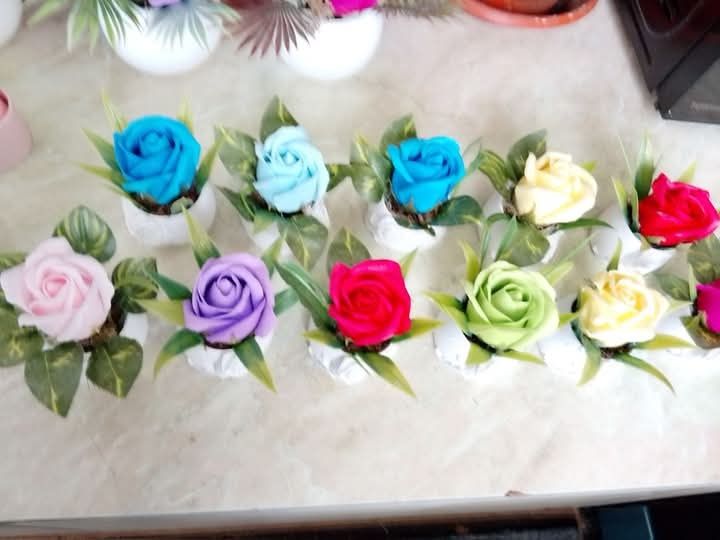 Кашпи с сапунена роза за 8март