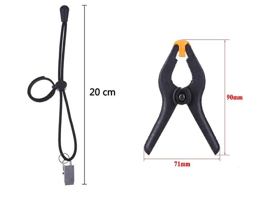 Щипка за фото декори – за вертикална греда на фонова система