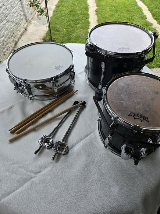 Set Complet Tobe TAMA Rockstar Deep Blue (Anii '90) + Cinele Marathon + Hardware TAMA