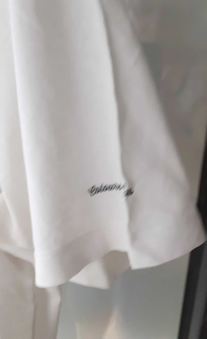 Tricou Colours & Sons (original), marimea M,  alb cu flamingo