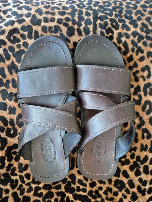 Оригинални кожени сандали / чехли Tod's (Тодс) 43 р– Естествена кожа