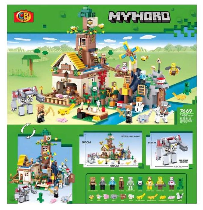 Конструктор Minecraft в ассортименте от 250 до 1260 деталей, доставка