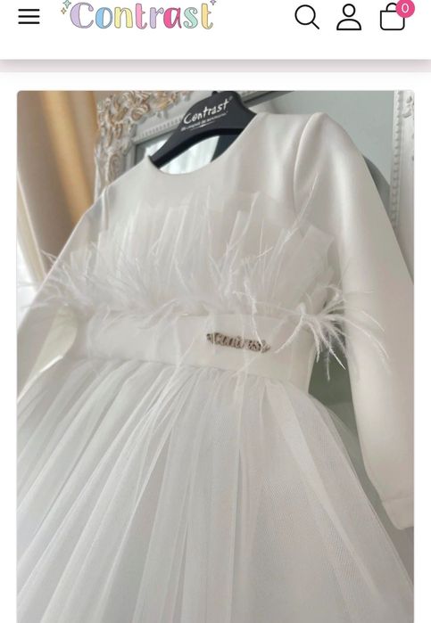 Красива рокля Contrast 104(см)