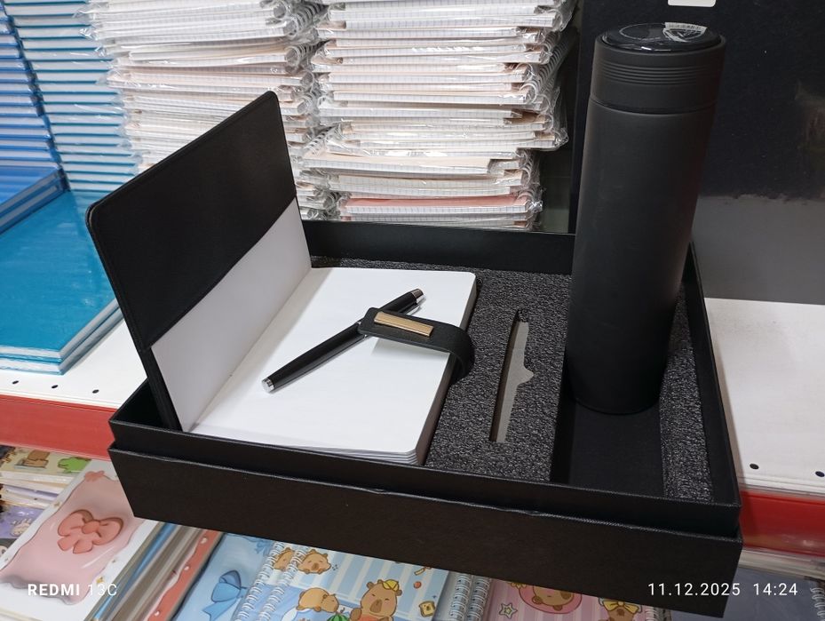 Подарочный набор блокнот, термос, ручка