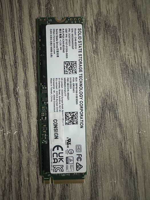 SSD M.2 NVMe 512GB SSSTC (Kioxia / Toshiba) PCIe Gen 3.0