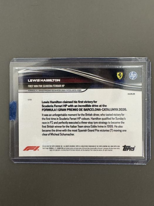 Lewis Hamilton Topps First F1 Win with Ferrari 14.06.26