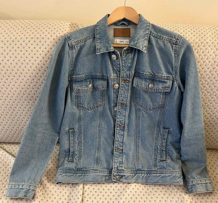 Дънково яке Mango за момче 164 см, блузи Benetton, дънки Reserved