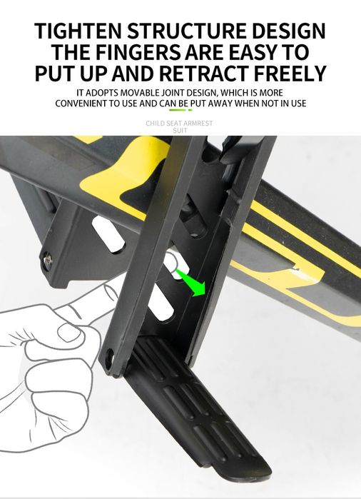 Scaun Aluminiu/Otel Bicicleta Copii 2-4 ani Montare Fata Cadru +Ghidon