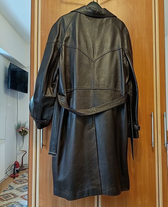 Haină lungă, piele naturală, 54