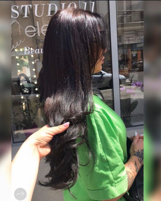 Естествена коса на редове