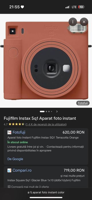 Fujifilm Instax Sq1 Aparat foto instant