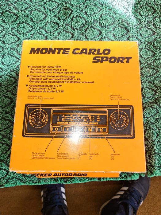 Ретро авто радио Becker monte Carlo sport