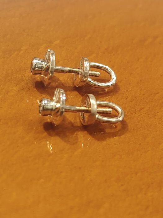 Серьги пусети с бриллиантамы СССР