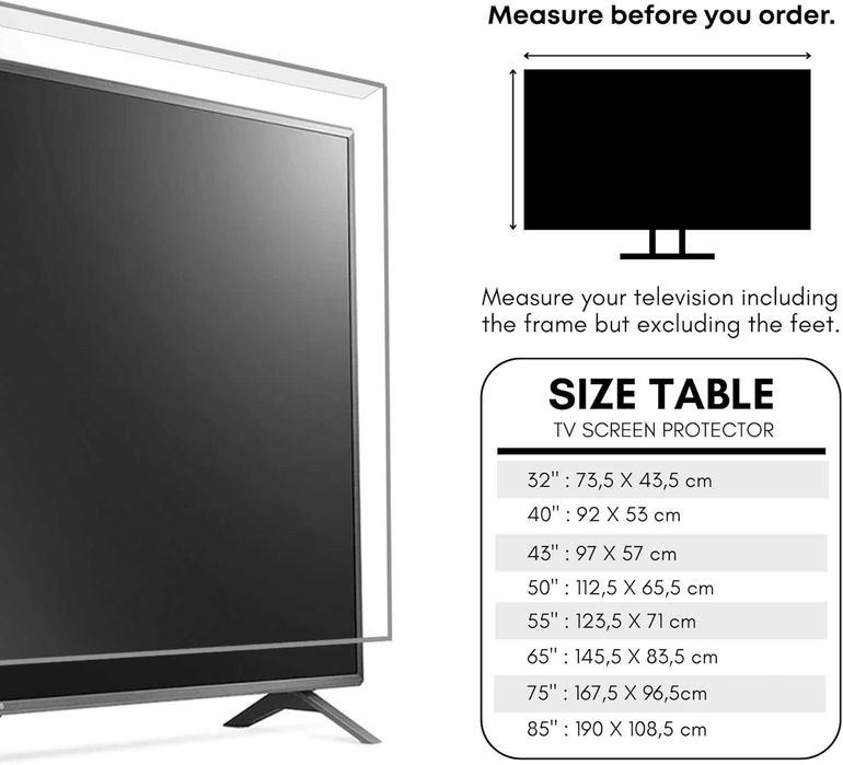 Устойчив на счупване протектор за екран на телевизор 50 инча