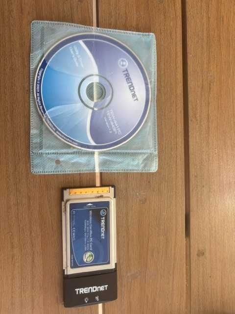 Adaptor Wi-Fi TRENDnet PCMCIA/CardBus + CD instalare