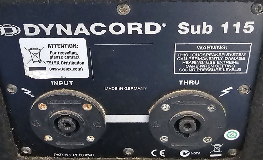 Sistem  activ Dynacord / VL 262 / Powersub 315 /  2 x Sub 115