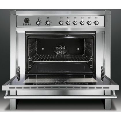 Masina de gatit mixta Smeg Opera CS19-5 inox estetica argintie 90 cm