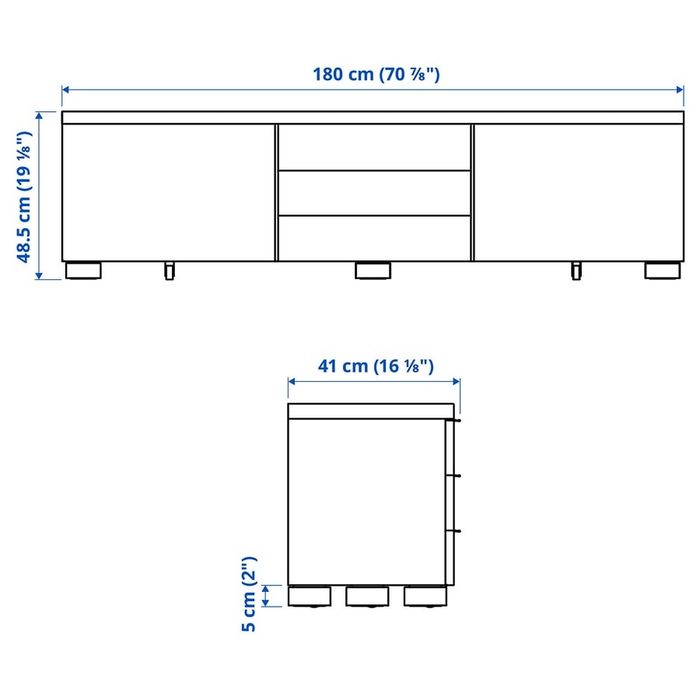 IKEA  Bestå Burs comodă si suspendat  TV