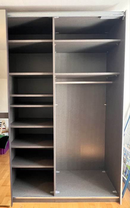 Dressing/Dulap 280/223/66 cm 2 usi culisante alb/oglinda NOLTE