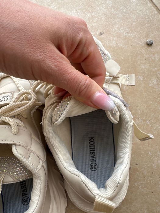 Детски маратонки розови и екрю 34