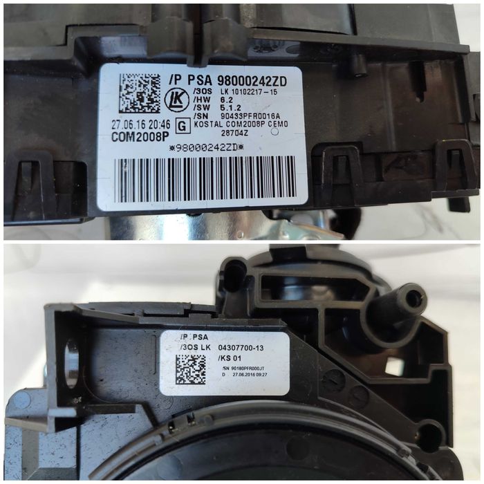 Ansamblu manete comenzi volan + spiră coloană Citroen DS4 98000242ZD 2017 / [2015-2018] / (5B3)