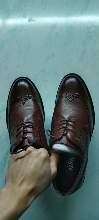 Туфли броуги коричневые